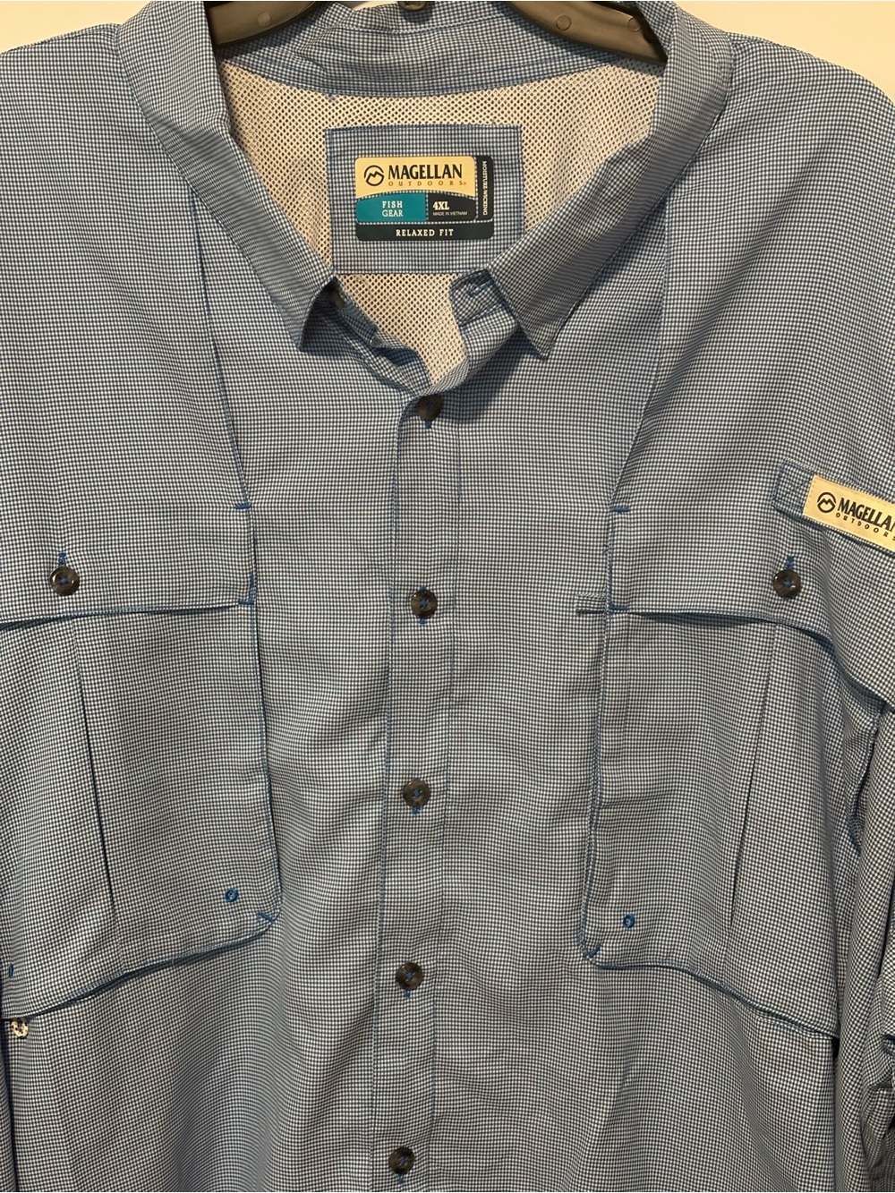 Magellan Outdoors Light Blue Men’s Casual Button-Down Shirt